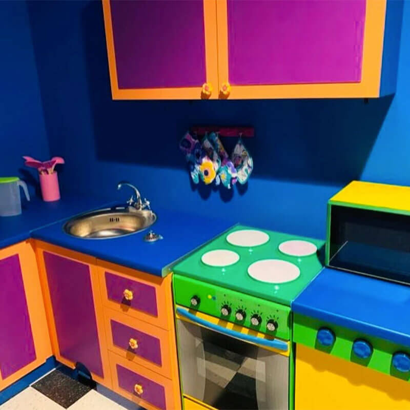 colorful and bright kids kitchen 1